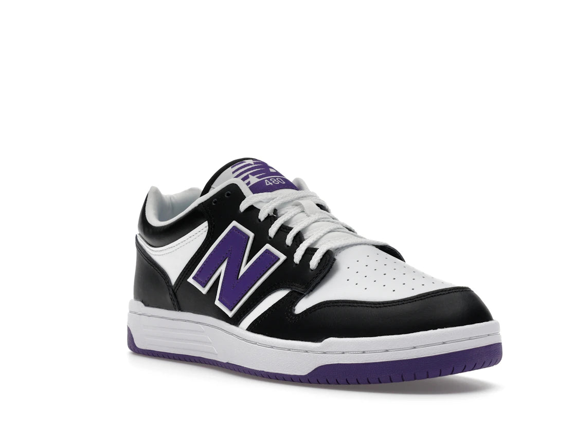 New Balance 480 Black White Purple - vue secondaire A