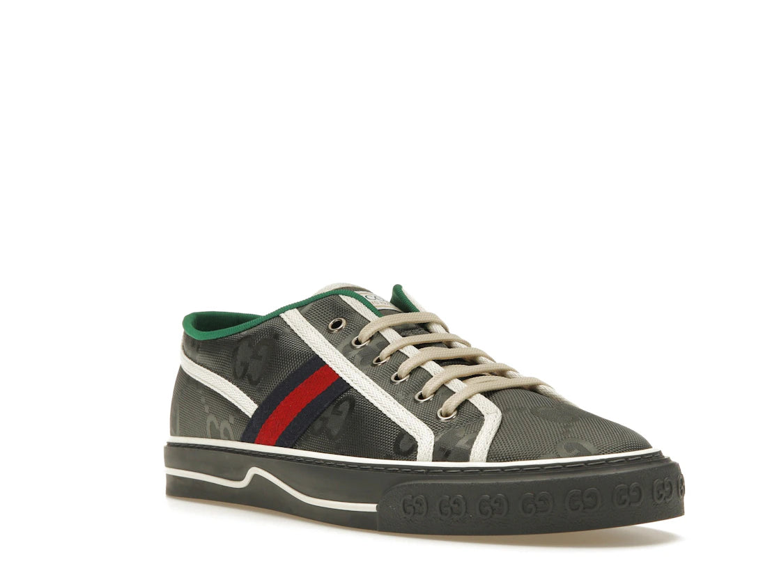 Gucci Off The Grid Tennis 1977 Low ECONYL Dark Grey GG Blue Red White - vue secondaire A