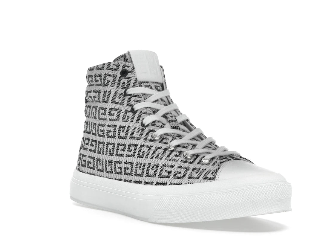 Givenchy City High-Top In 4G Black White - vue secondaire A