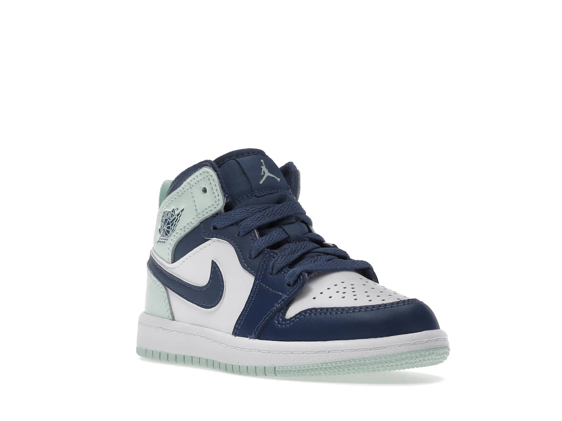 Jordan 1 Mid Mystic Navy Mint Foam (PS) - vue secondaire A