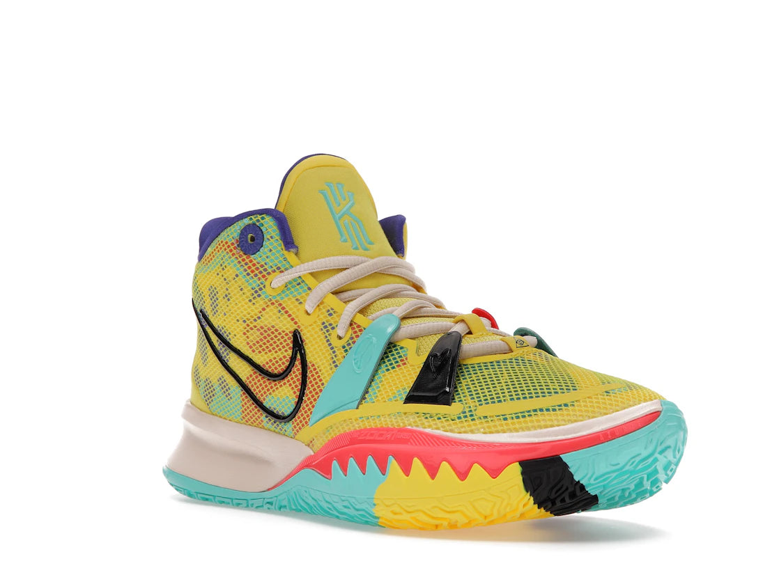 Nike Kyrie 7 1 World 1 People Yellow - vue secondaire A