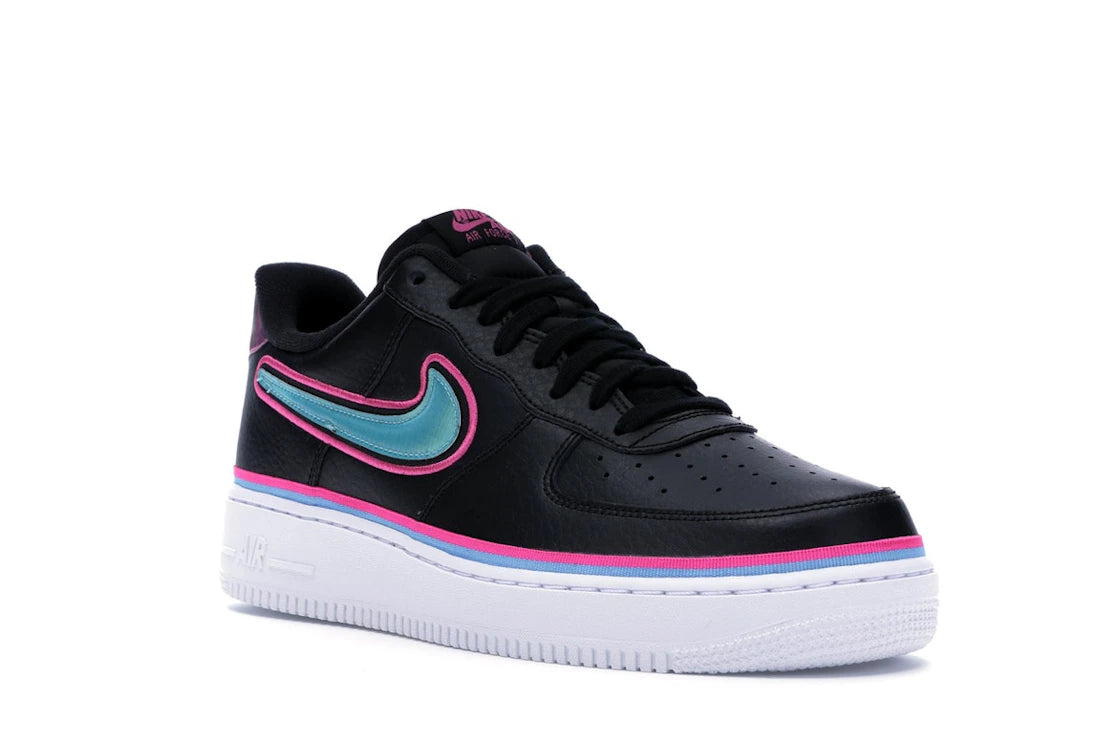 Nike Air Force 1 Low Sport NBA Black Blue Gale Laser Fuchsia - vue secondaire A