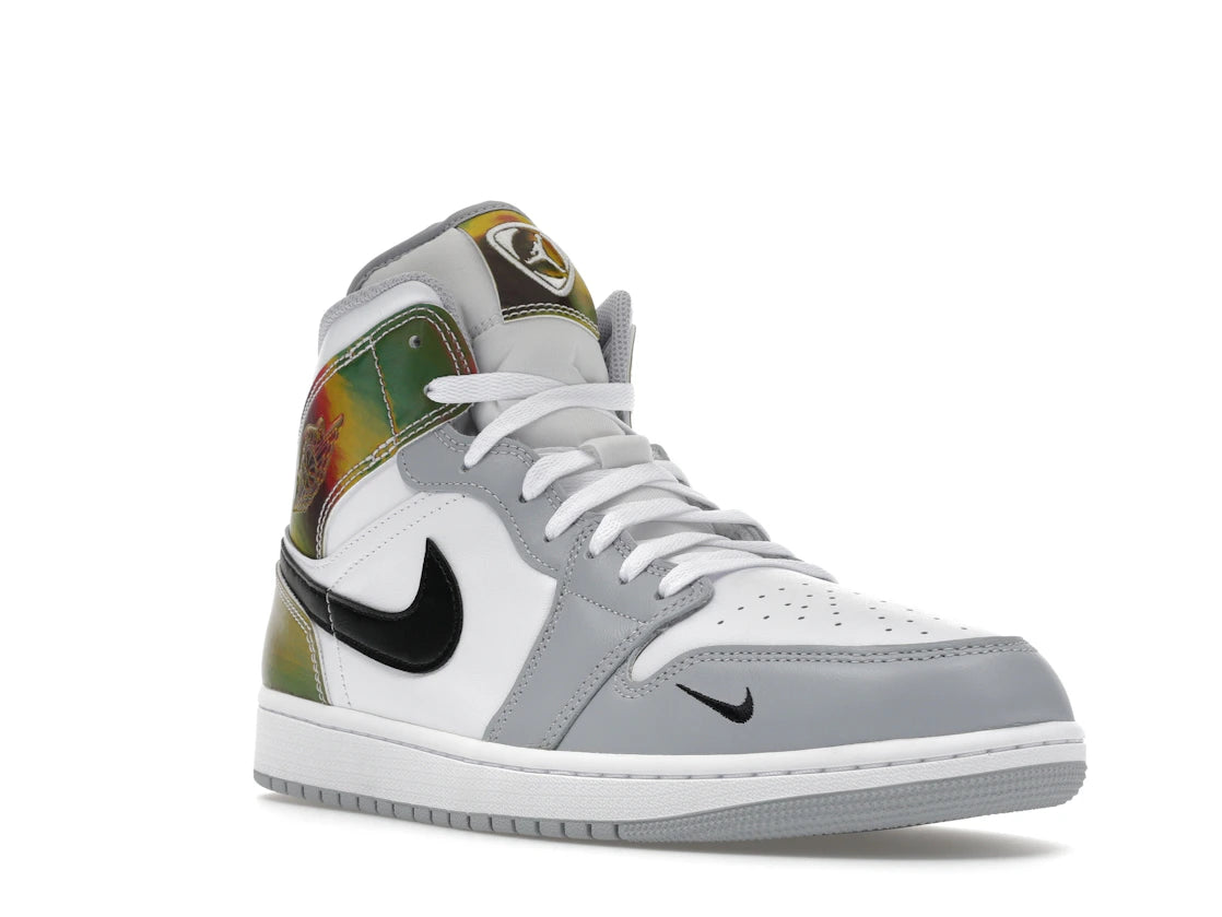 Jordan 1 Mid SE Multi-Color White Wolf Grey - vue secondaire A