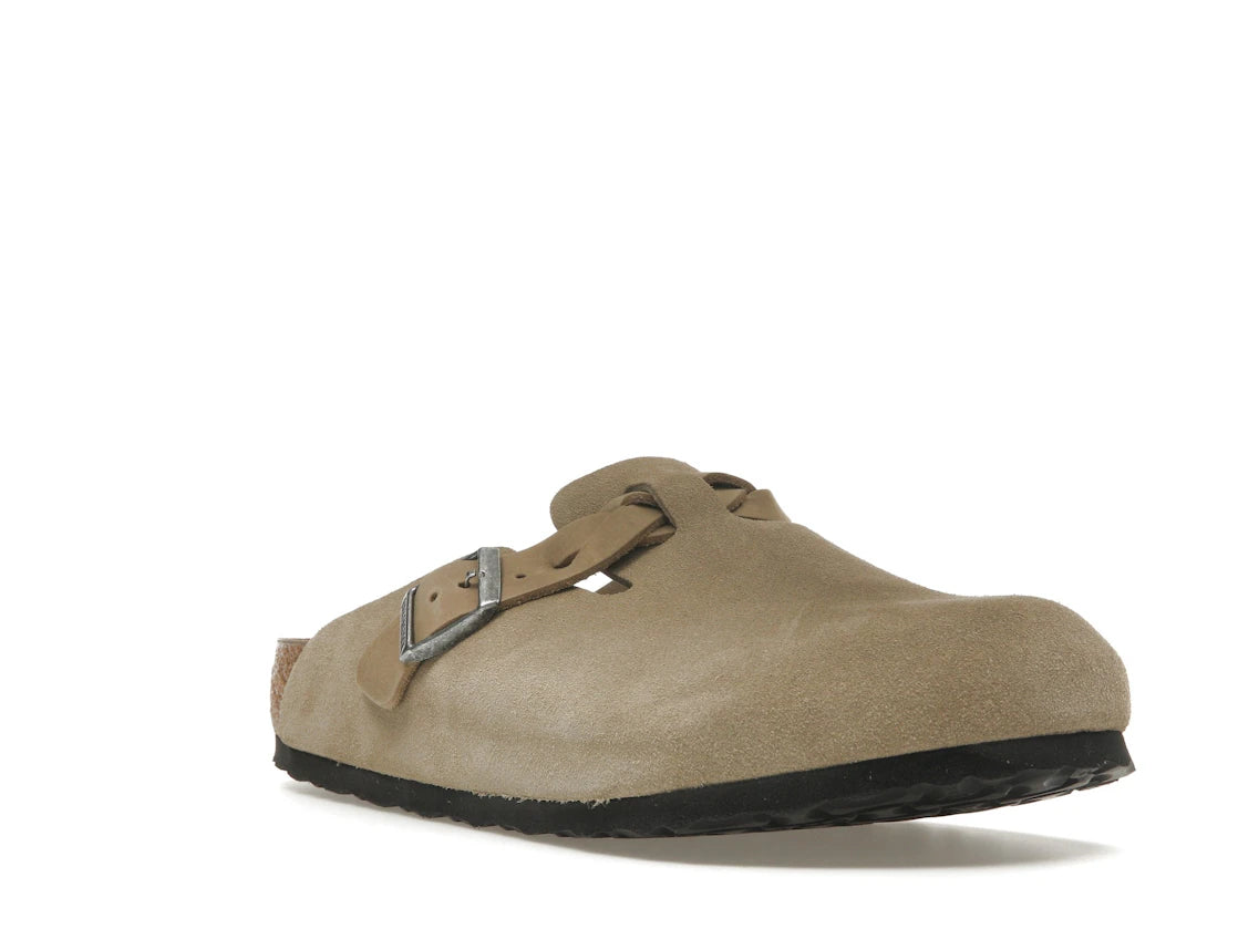 Birkenstock Boston Braided Suede Taupe - vue secondaire A