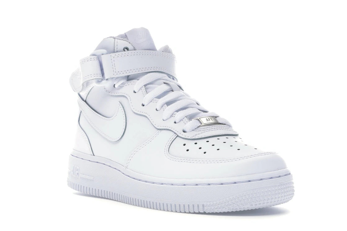 Nike Air Force 1 Mid White (GS) - vue secondaire A