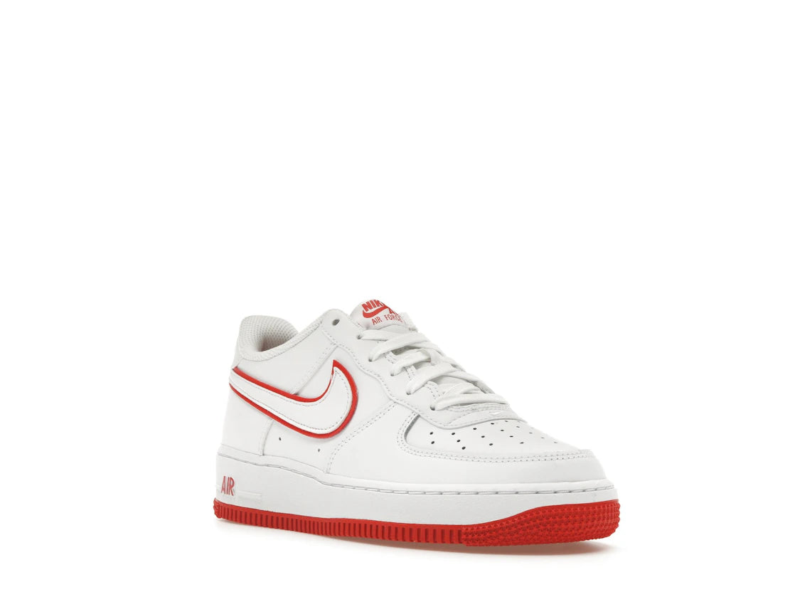 Nike Air Force 1 Low White Picante Red (GS) - vue secondaire A