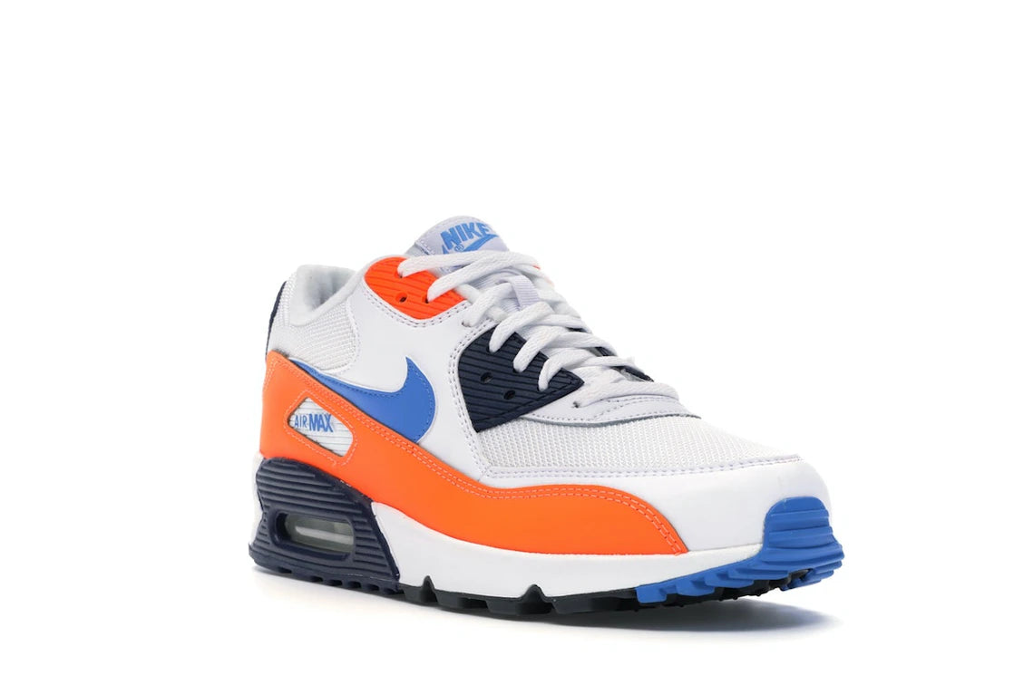 Nike Air Max 90 White Photo Blue Total Orange - vue secondaire A