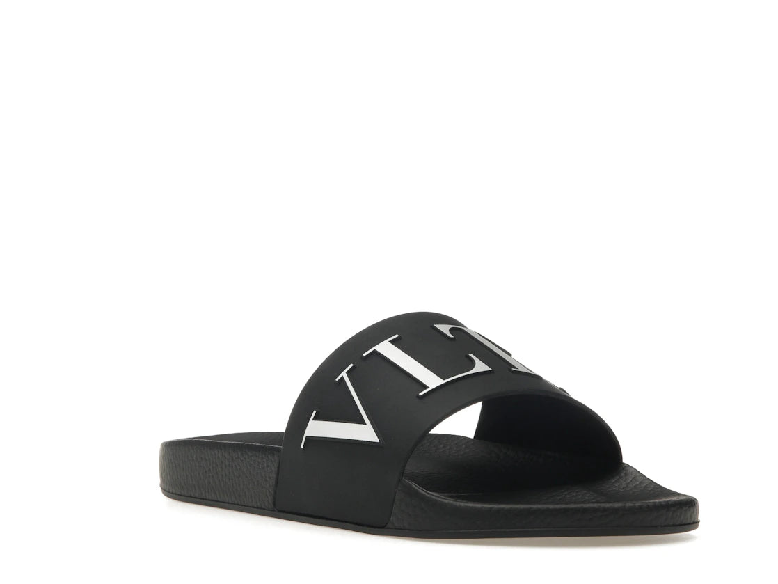 Valentino VLTN Rubber Slider Black White - vue secondaire A