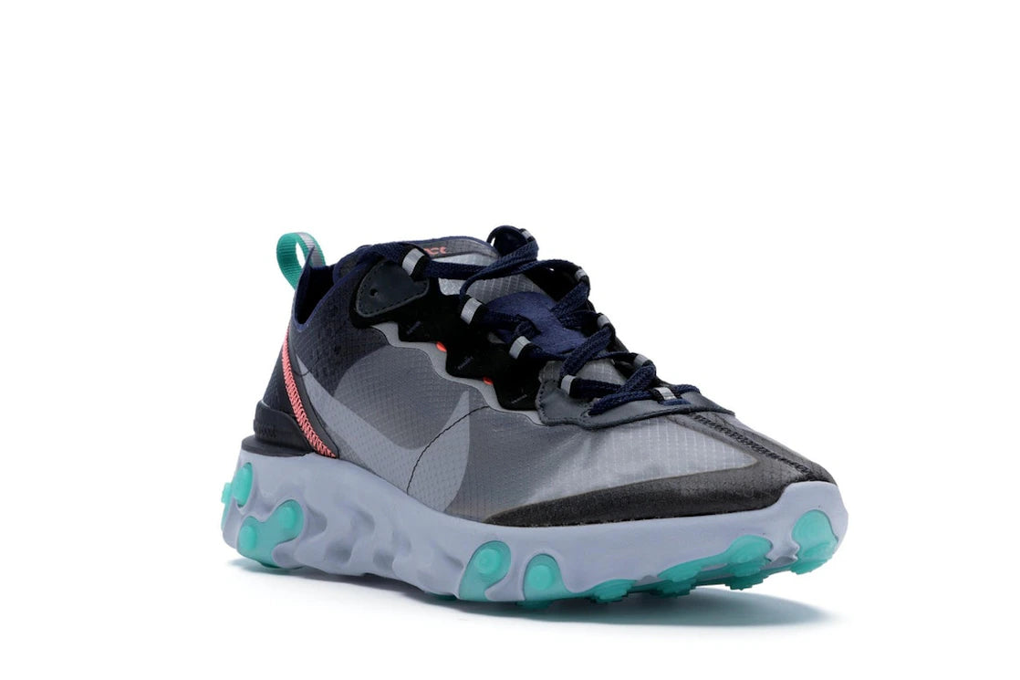 Nike React Element 87 Black Neptune Green - vue secondaire A