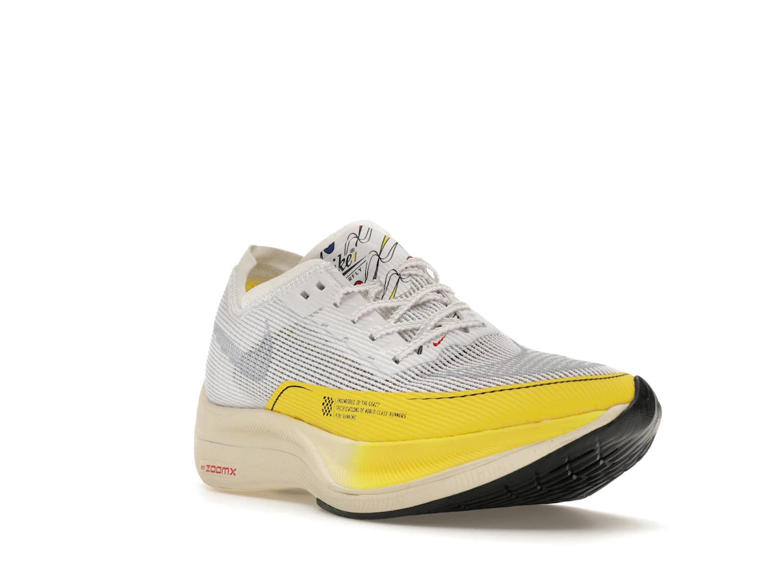 Nike ZoomX Vaporfly Next% 2 White Yellow Strike (Women's) - vue secondaire A