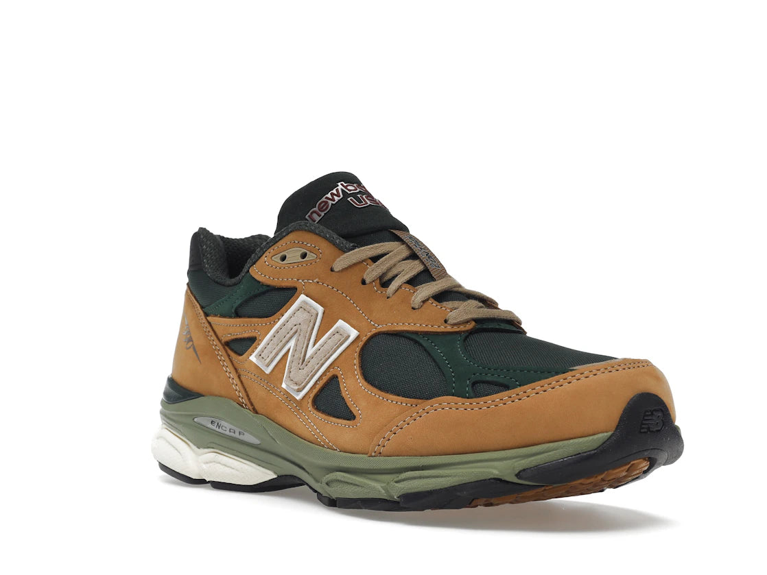 New Balance 990v3 MiUSA Tan Green - vue secondaire A