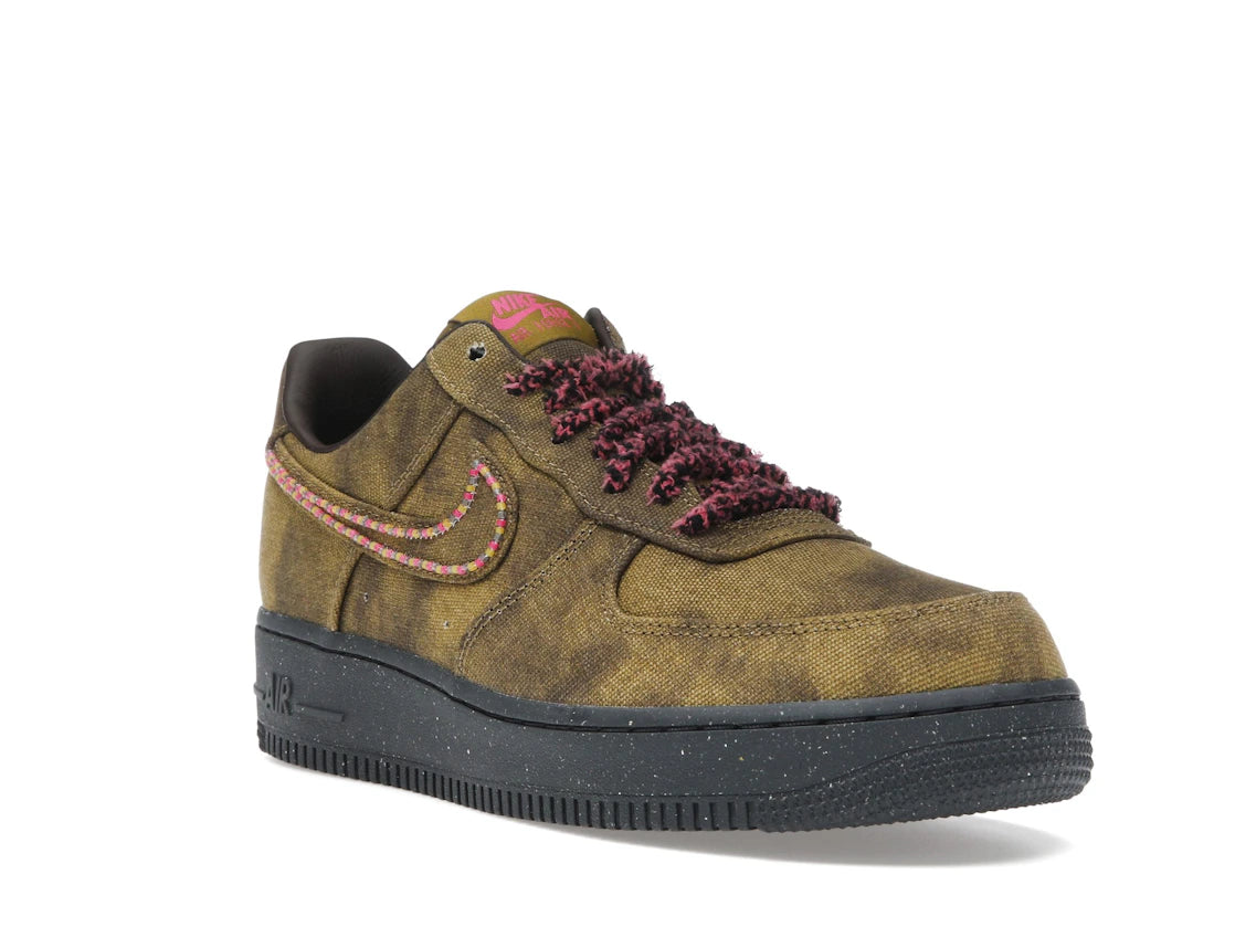 Nike Air Force 1 Low '07 QS Boucle Desert Moss Fierce Pink - vue secondaire A