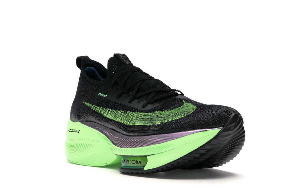 Nike Air Zoom Alphafly Next% Black Electric Green - vue secondaire A