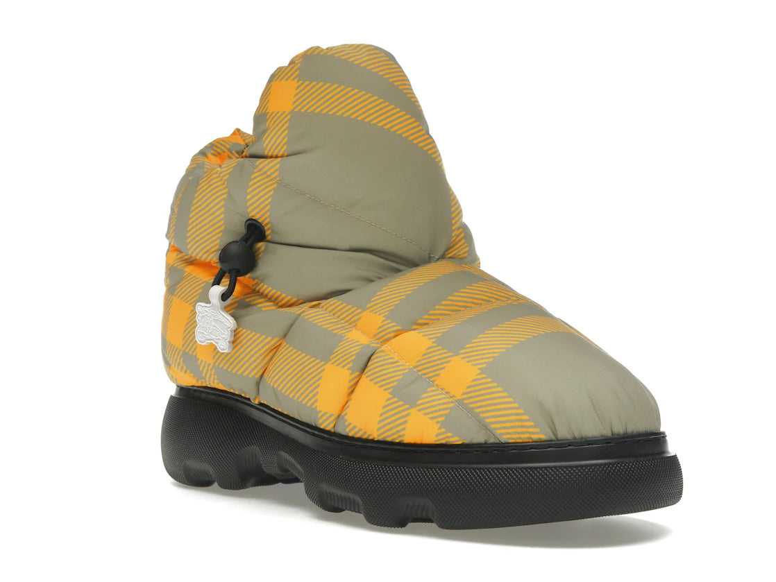 Burberry Check Pillow Boots Yellow Beige - vue secondaire A