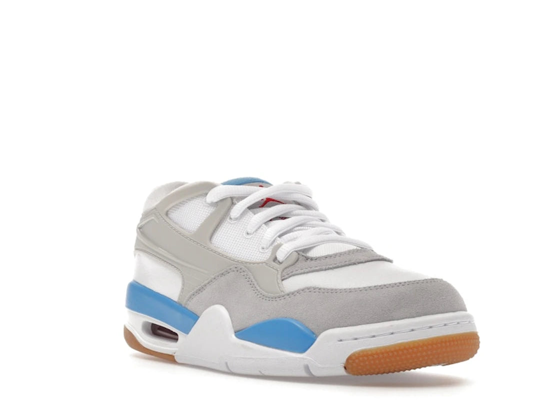 Jordan 4 RM White Legend Blue (GS) - vue secondaire A