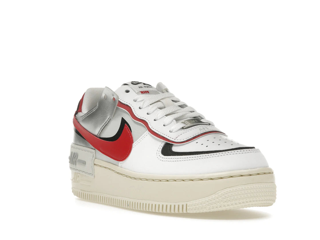 Nike Air Force 1 Low Shadow White Silver Gym Red (Women's) - vue secondaire A