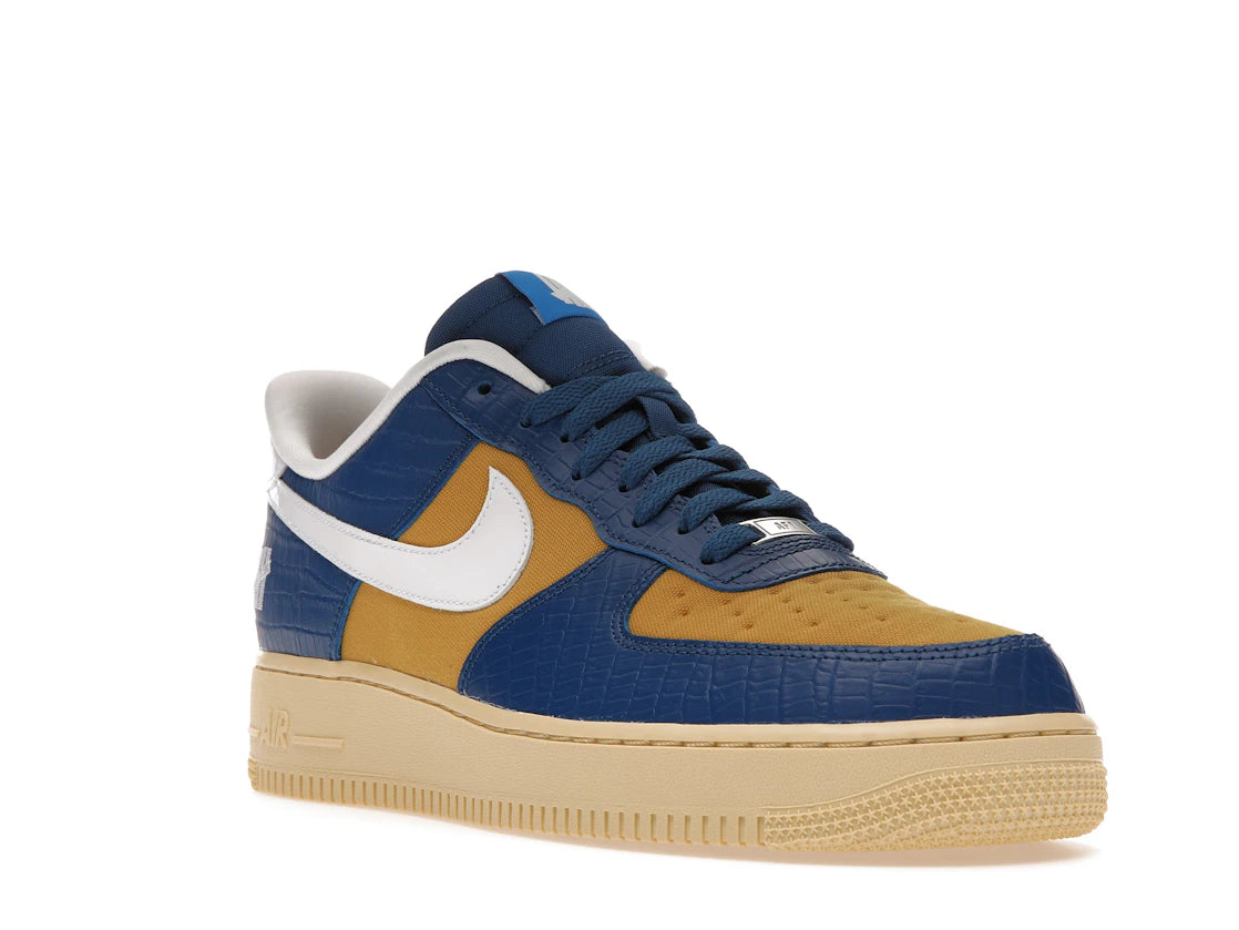 Nike Air Force 1 Low SP Undefeated 5 On It Blue Yellow Croc - vue secondaire A