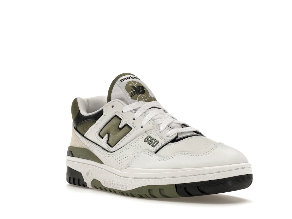 New Balance 550 White Dark Olivine - vue secondaire A