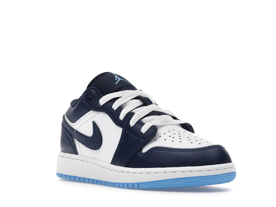 Jordan 1 Low Midnight Navy University Blue (GS) - vue secondaire A