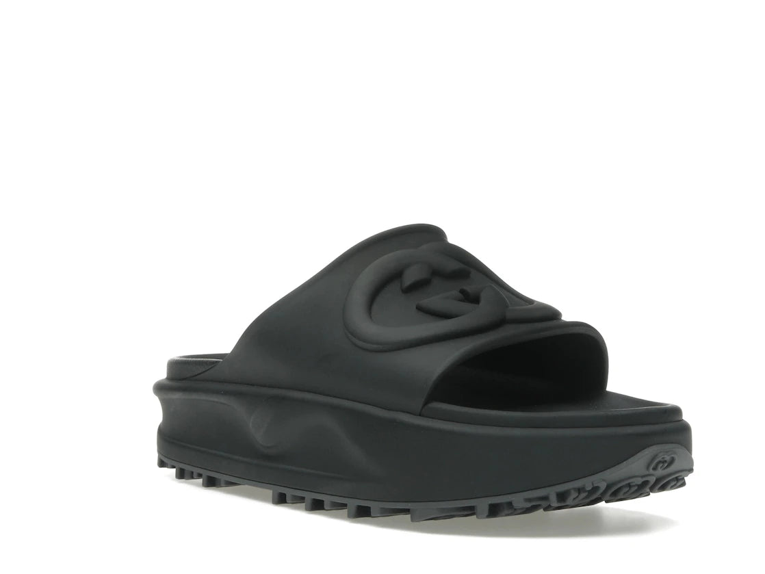 Gucci Interlocking G Slide Black - vue secondaire A