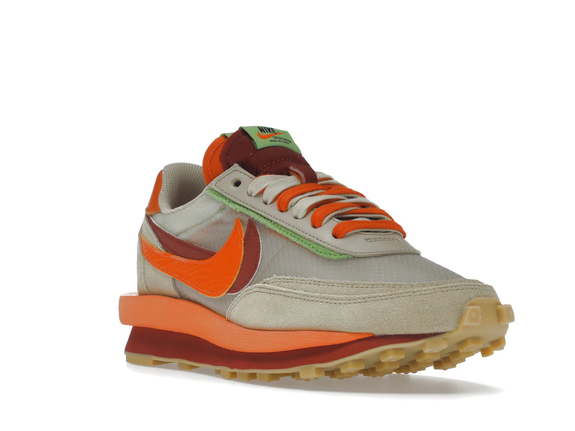 Nike LD Waffle sacai CLOT Kiss of Death Net Orange Blaze - vue secondaire A