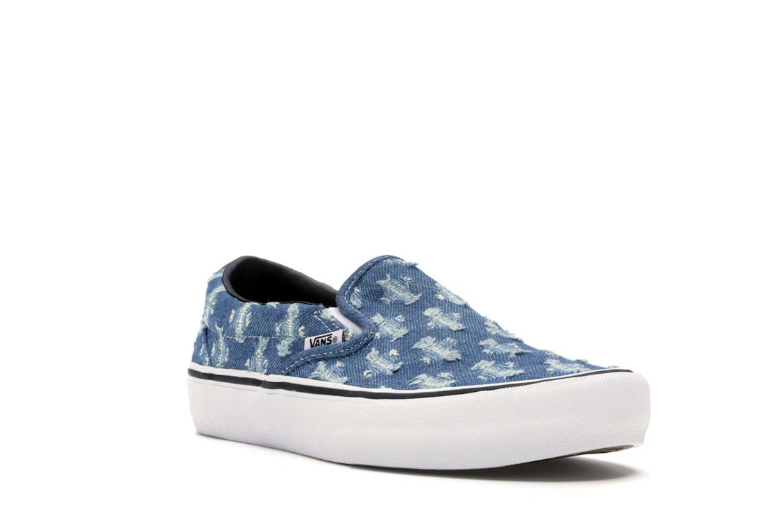 Vans Slip-On Supreme Hole Punch Denim Blue - vue secondaire A