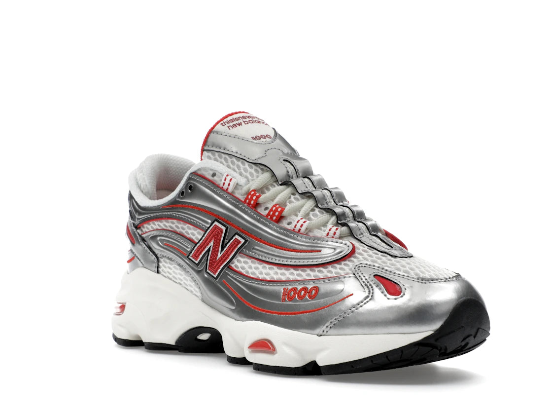 New Balance 1000 thisisneverthat Metallic Silver Red - vue secondaire A
