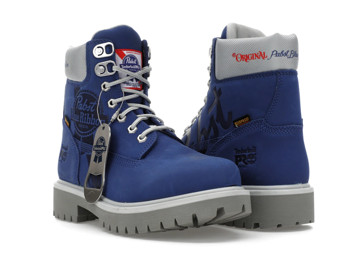 Timberland PRO 6" Soft Toe Work Boot Pabst Blue Ribbon Blue Nubuck - vue secondaire A