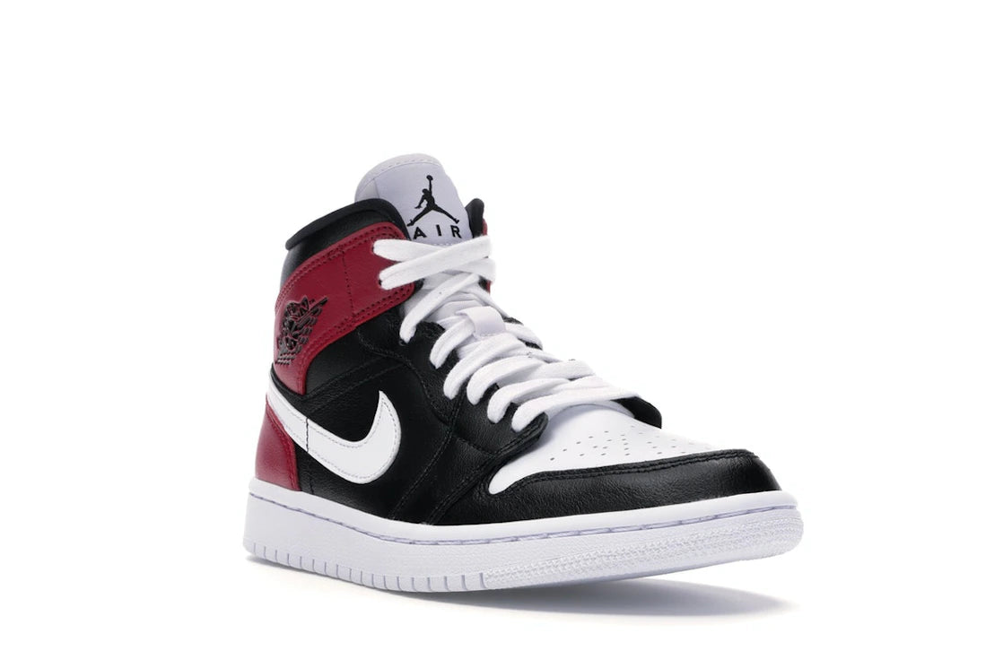 Jordan 1 Mid Black Noble Red (Women's) - vue secondaire A