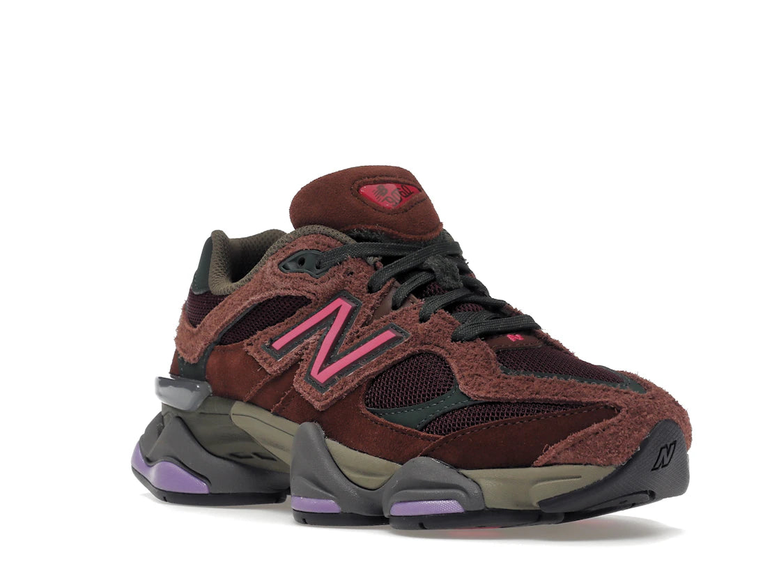 New Balance 9060 Rich Oak Burgundy - vue secondaire A