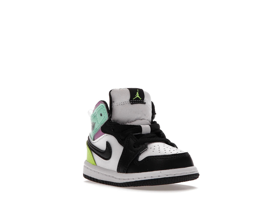 Jordan 1 Mid Pastel Black Toe (TD) - vue secondaire A