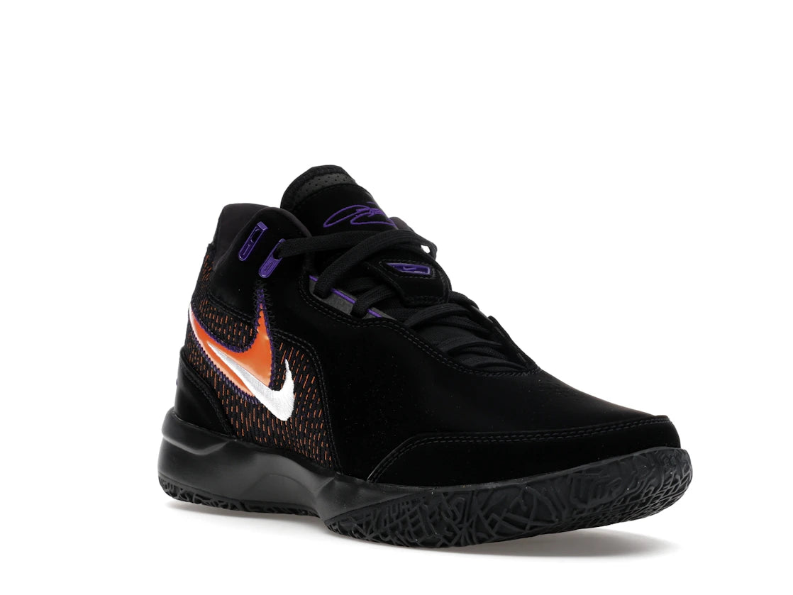 Nike Zoom LeBron NXXT Gen AMPD Black Field Purple Bright Mandarin - vue secondaire A