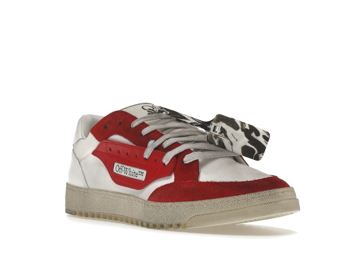 OFF-WHITE Vulcanized 5.0 Low Top White Red - vue secondaire A