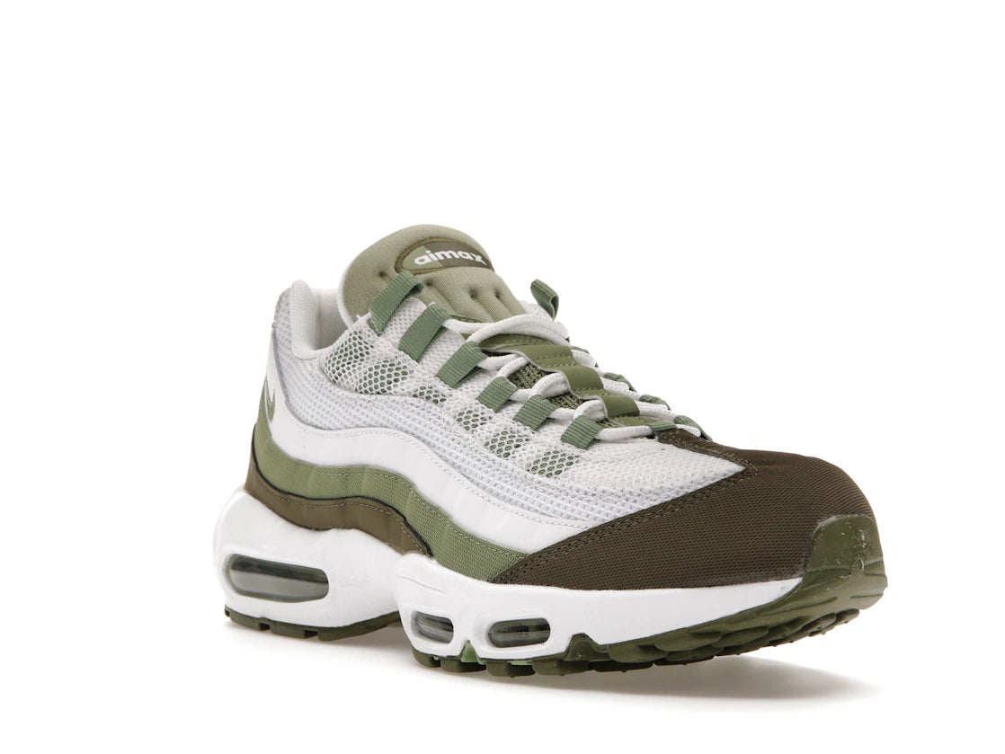 Nike Air Max 95 White Medium Olive Oil Green - vue secondaire A