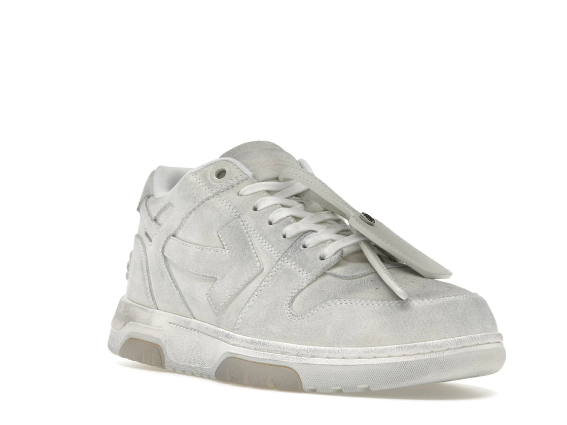 OFF-WHITE Out Of Office OOO Low Tops White Distressed - vue secondaire A