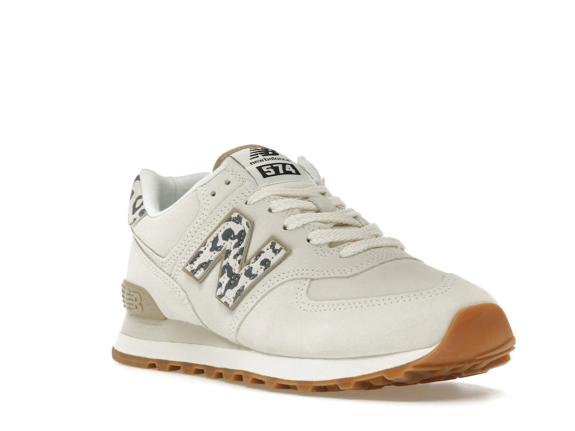 New Balance 574 Sea Salt Leopard Gum (Women's) - vue secondaire A