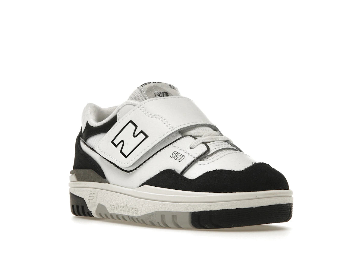New Balance 550 White Black Rain Cloud (TD) - vue secondaire A
