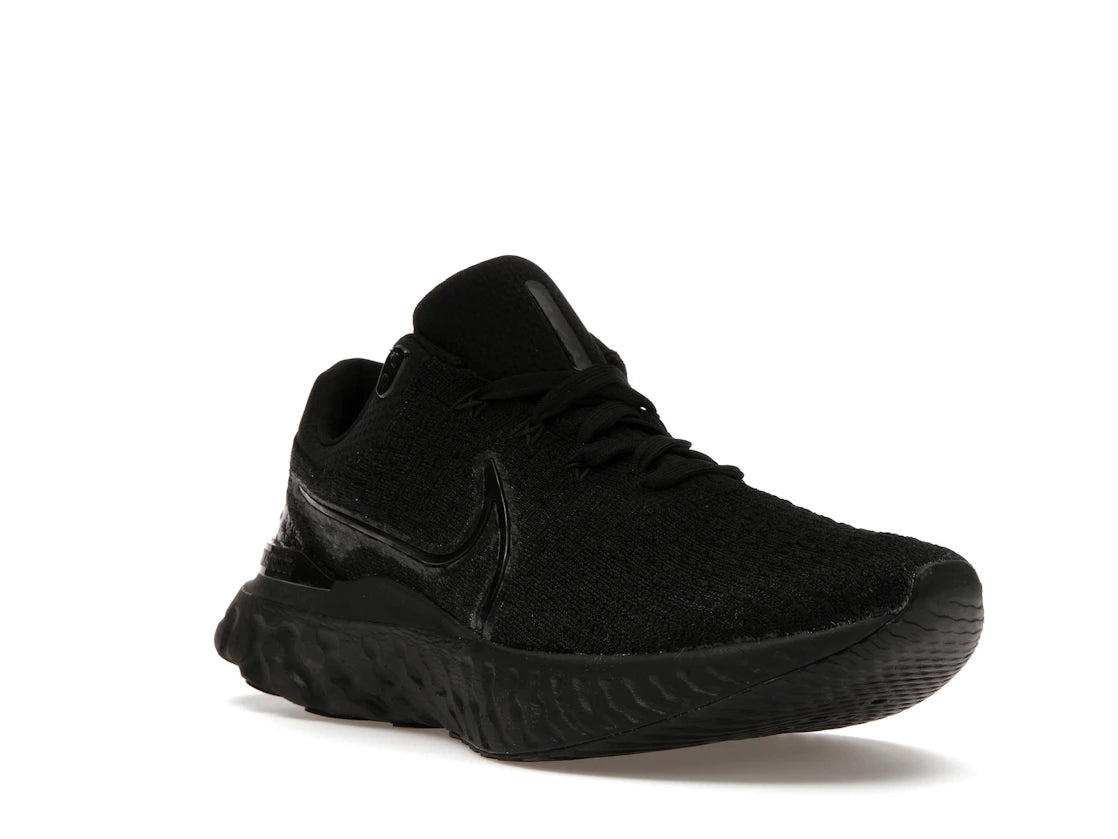 Nike React Infinity Run Flyknit 3 Triple Black - vue secondaire A