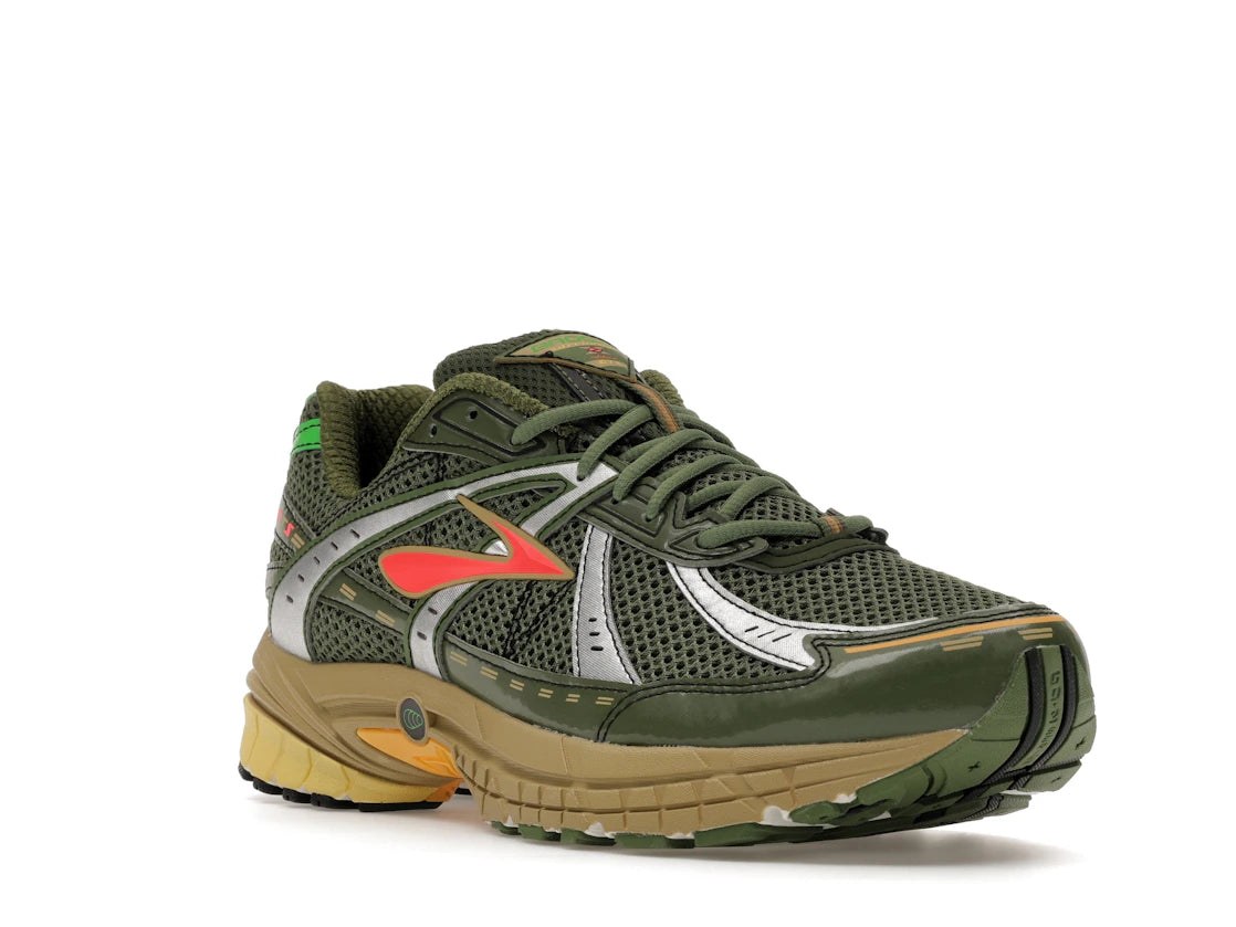 Brooks Adrenaline GTS 10 Forest Green Red - vue secondaire A