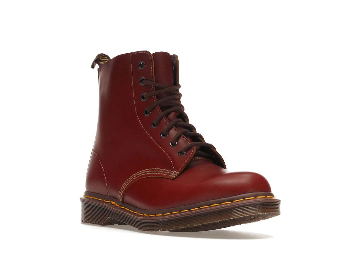 Dr. Martens 1460 Vintage Made In England Lace Up Boot Oxblood Quilon - vue secondaire A