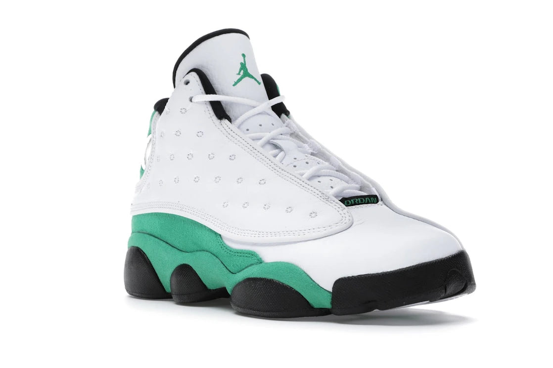 Jordan 13 Retro White Lucky Green (GS) - vue secondaire A