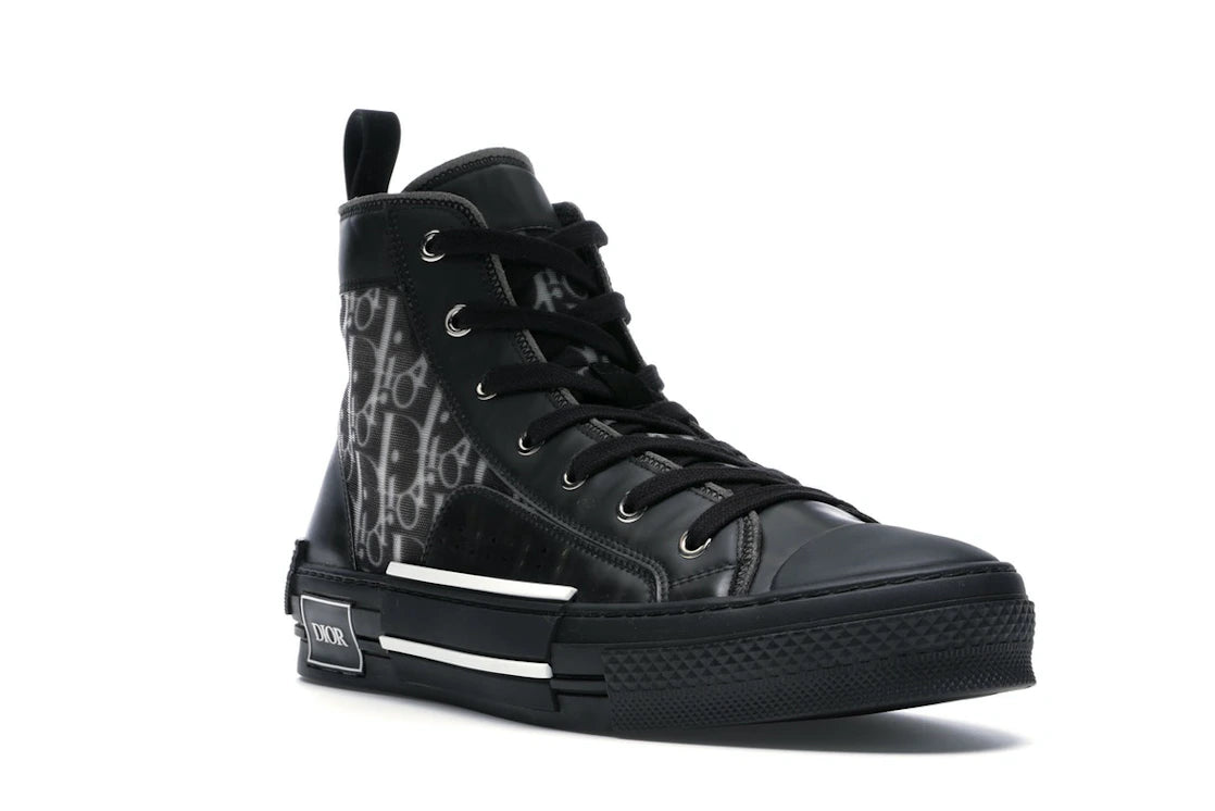 Dior B23 High Top Canvas Oblique Black - vue secondaire A