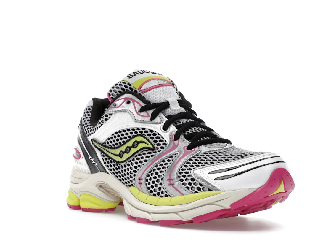 Saucony ProGrid Triumph 4 White Fluo Pink - vue secondaire A