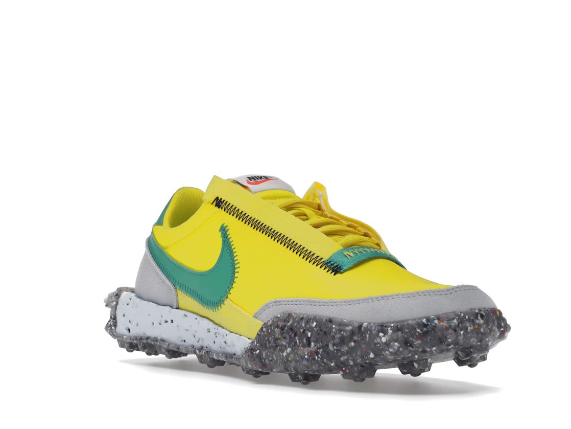 Nike Waffle Racer Crater Yellow Strike Roma Green (Women's) - vue secondaire A