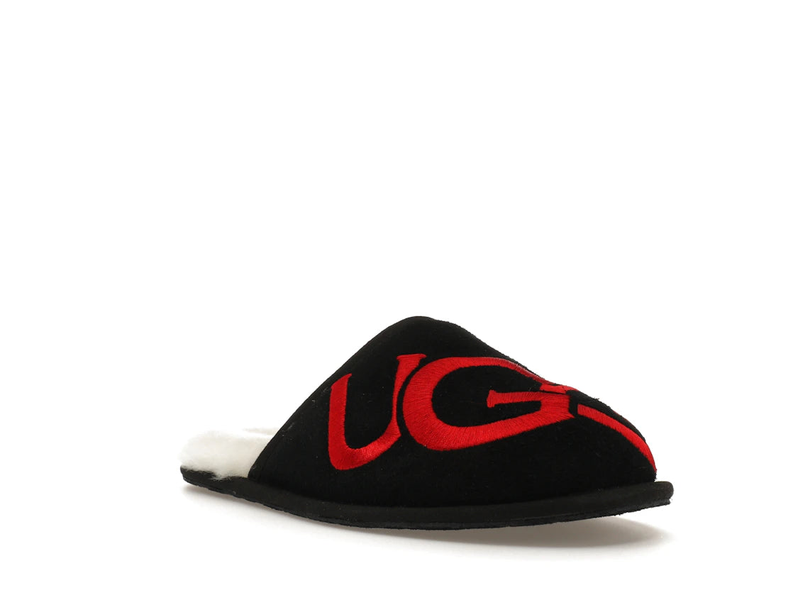 UGG Scuff Logo Slipper Black Red - vue secondaire A
