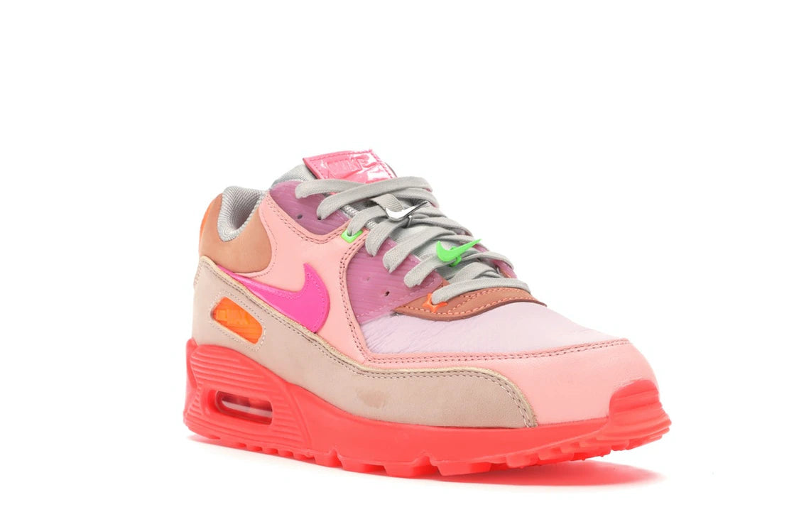 Nike Air Max 90 PRM Platinum Crimson/Bright Purple (Women's) - vue secondaire A