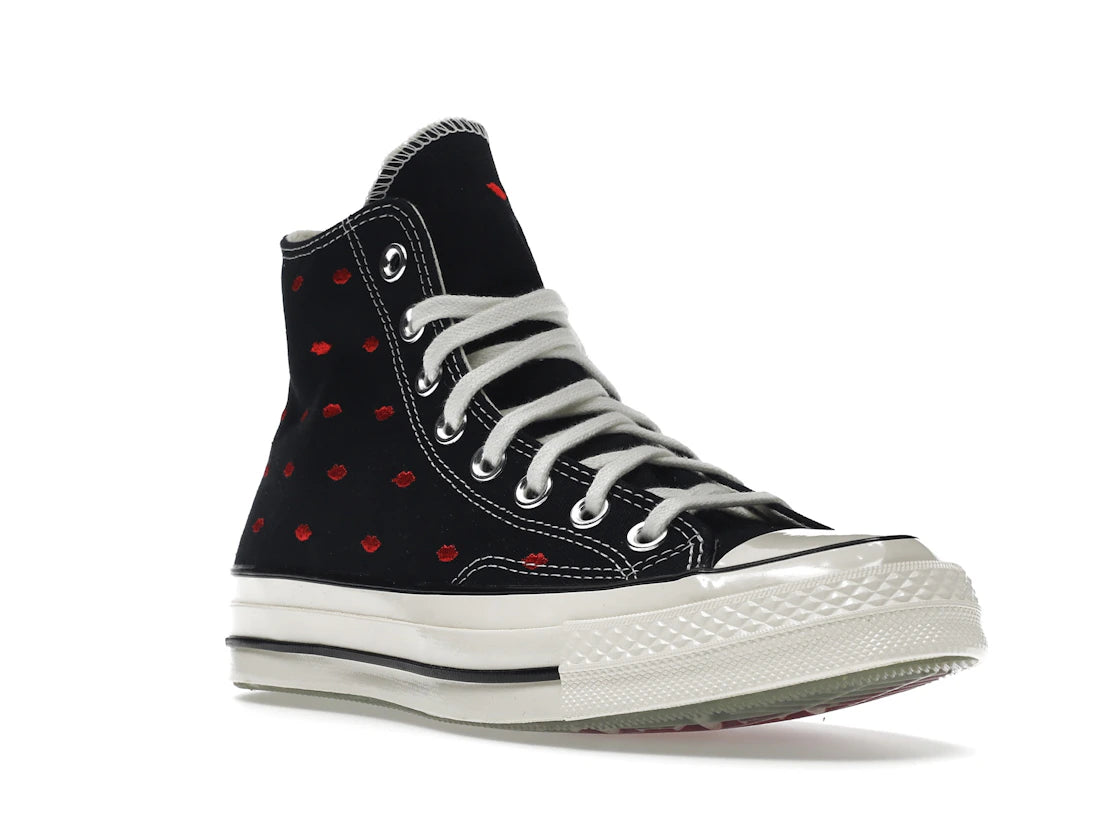 Converse Chuck Taylor All Star 70 Hi Embroidered Lips Black - vue secondaire A