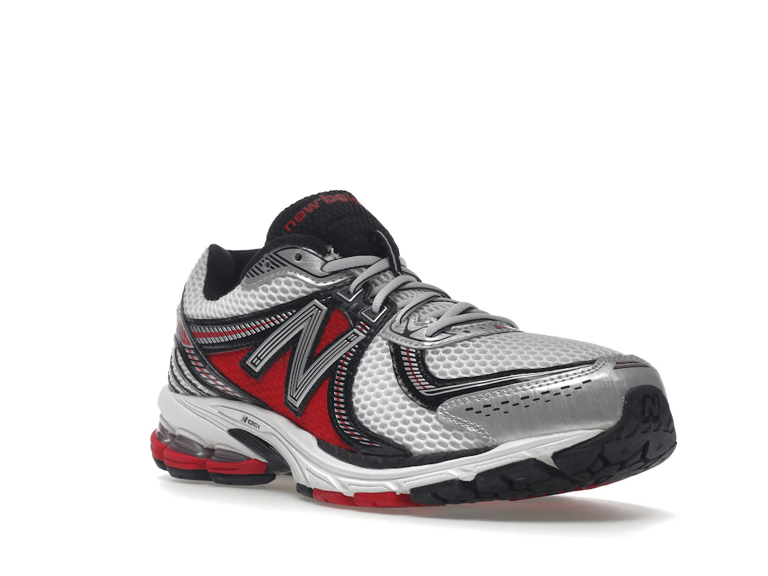 New Balance 860v2 White Silver Red - vue secondaire A