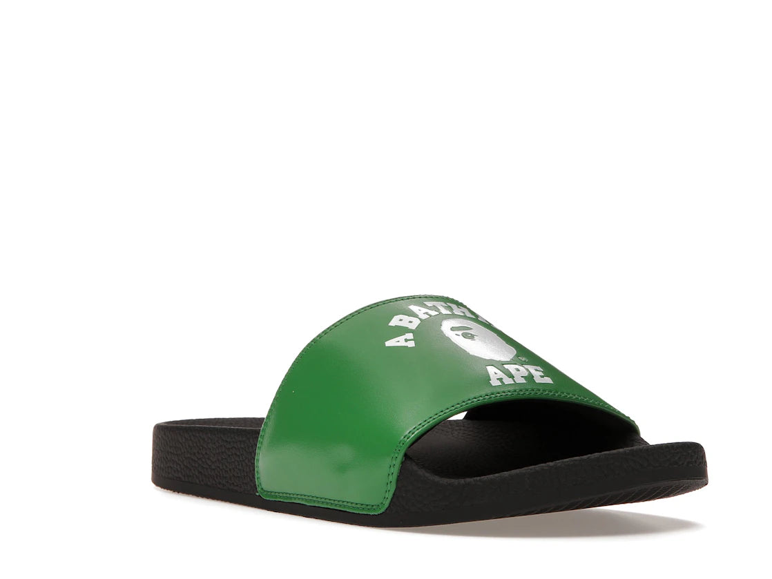 A Bathing Ape College Slide Sandals Green - vue secondaire A