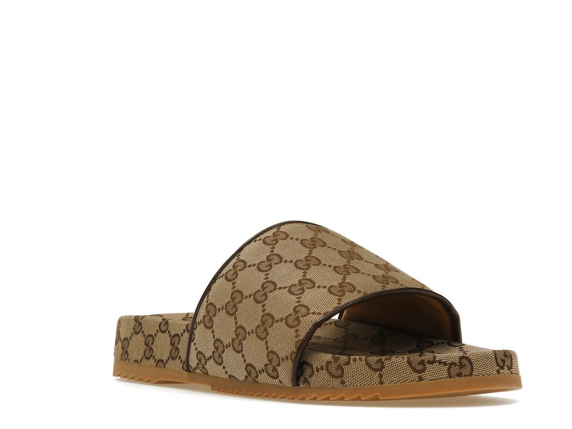 Gucci GG Slide Beige Canvas - vue secondaire A